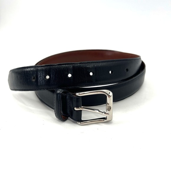 Coach Other - Coach Men 42 Leather Belt Black Silver Vintage USA Handcrafted Burnished Cowhide